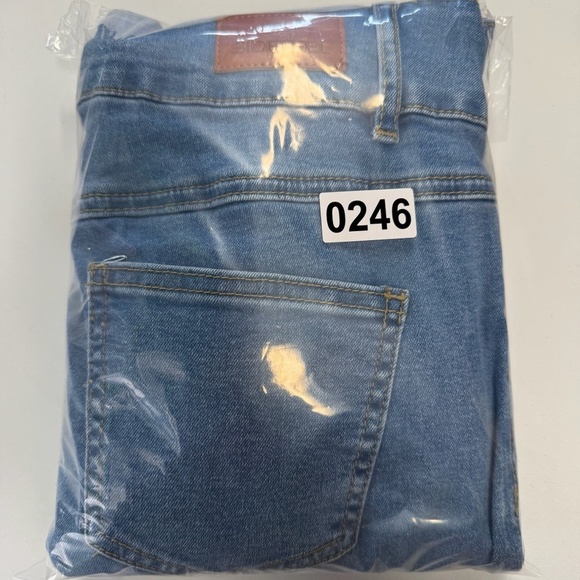 Sidefeel Jeans Womens 6 Blue Wide Leg High Rise Medium Wash Stretch - Picture 11 of 11